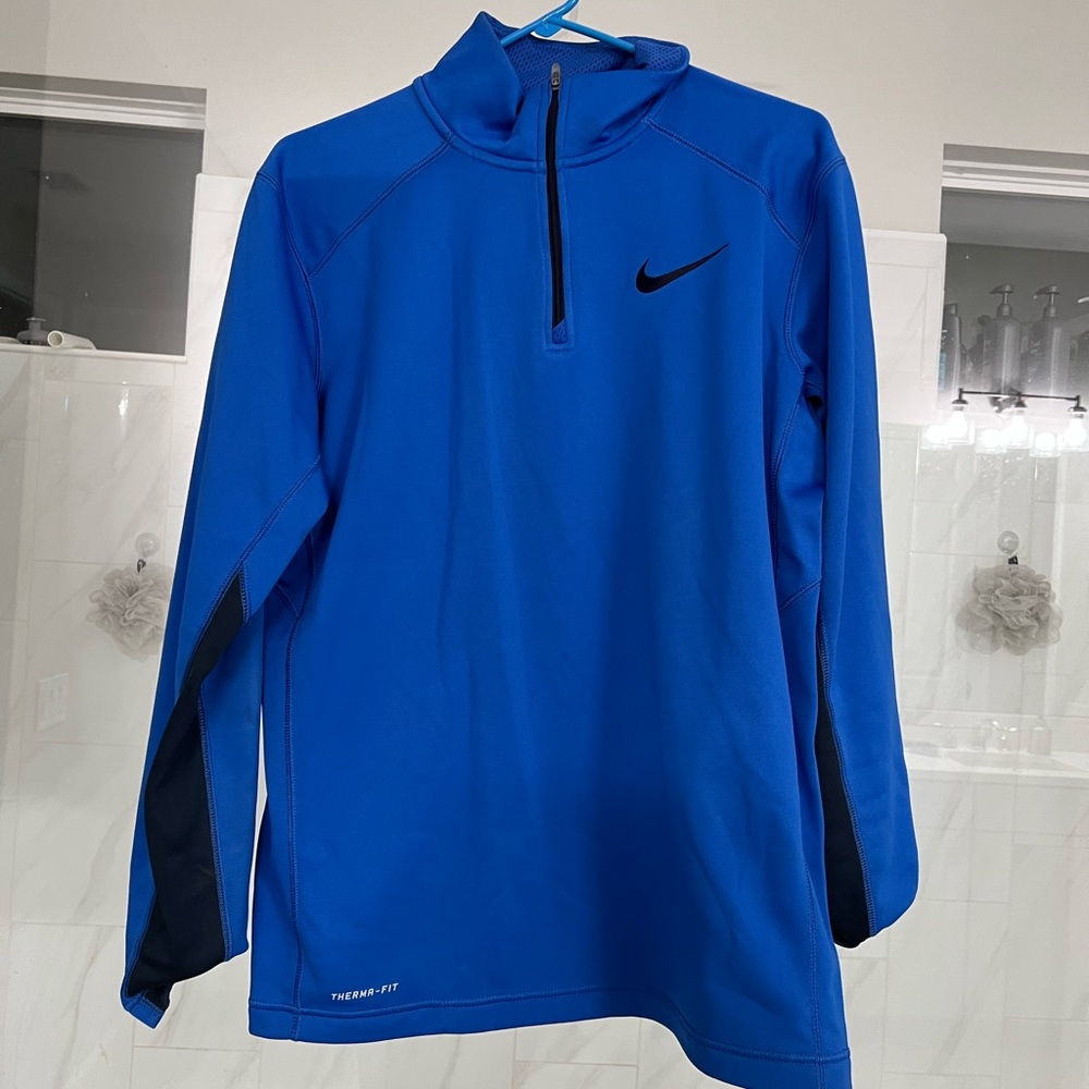 Nike Thermafit Quarter Zip Royal Blue